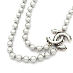 Chanel Coco Silver Faux Pearl Hardware #334418C19B